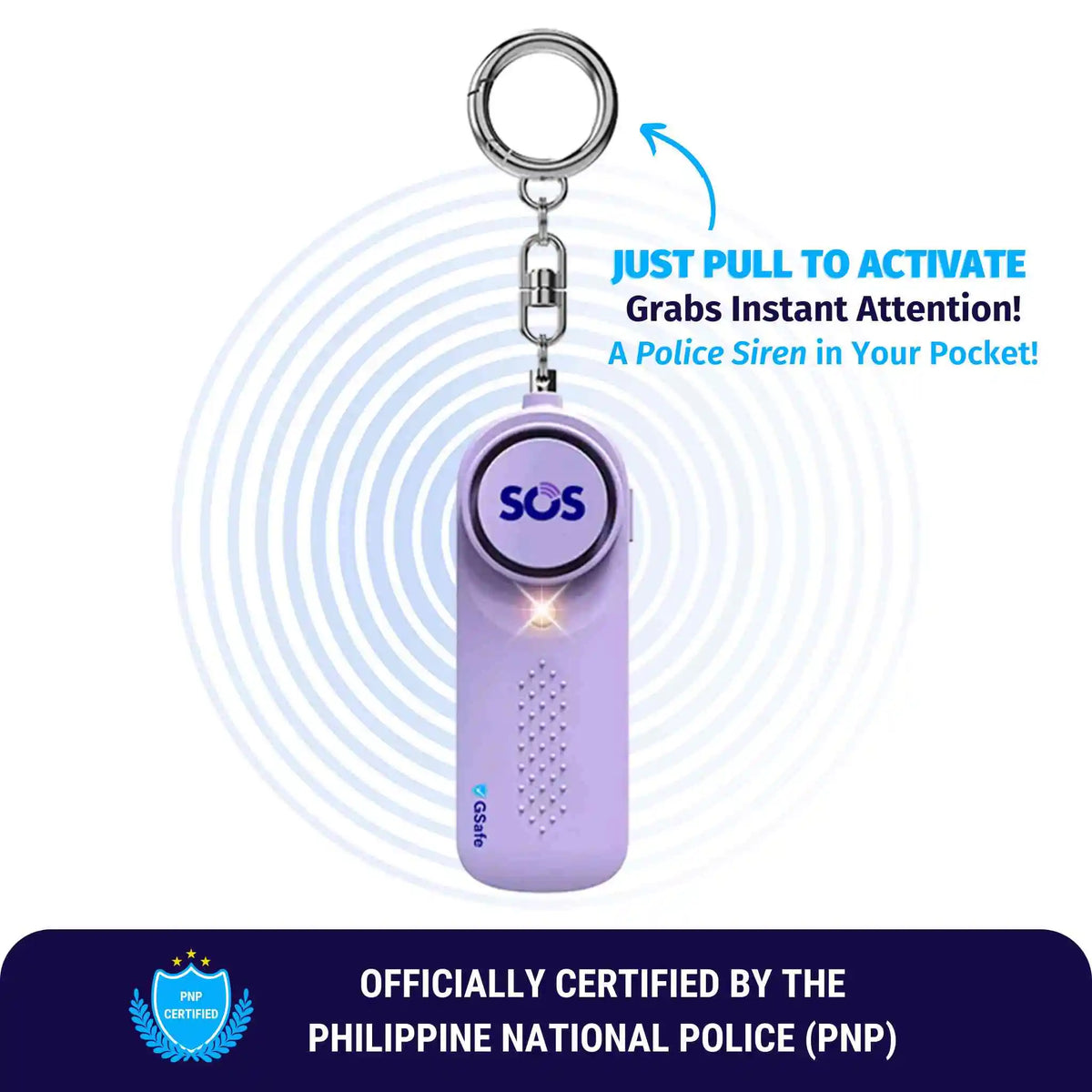 GSafe Ultra-Loud Personal Safety Alarm
