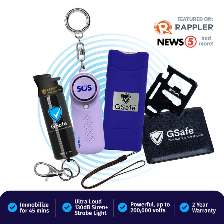 Complete Defense Kit (Alarm, Pepper Spray, & Stun Gun)