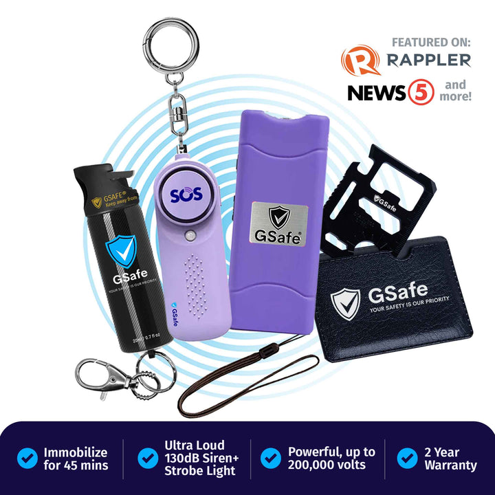Complete Defense Kit (Alarm, Pepper Spray, & Stun Gun)