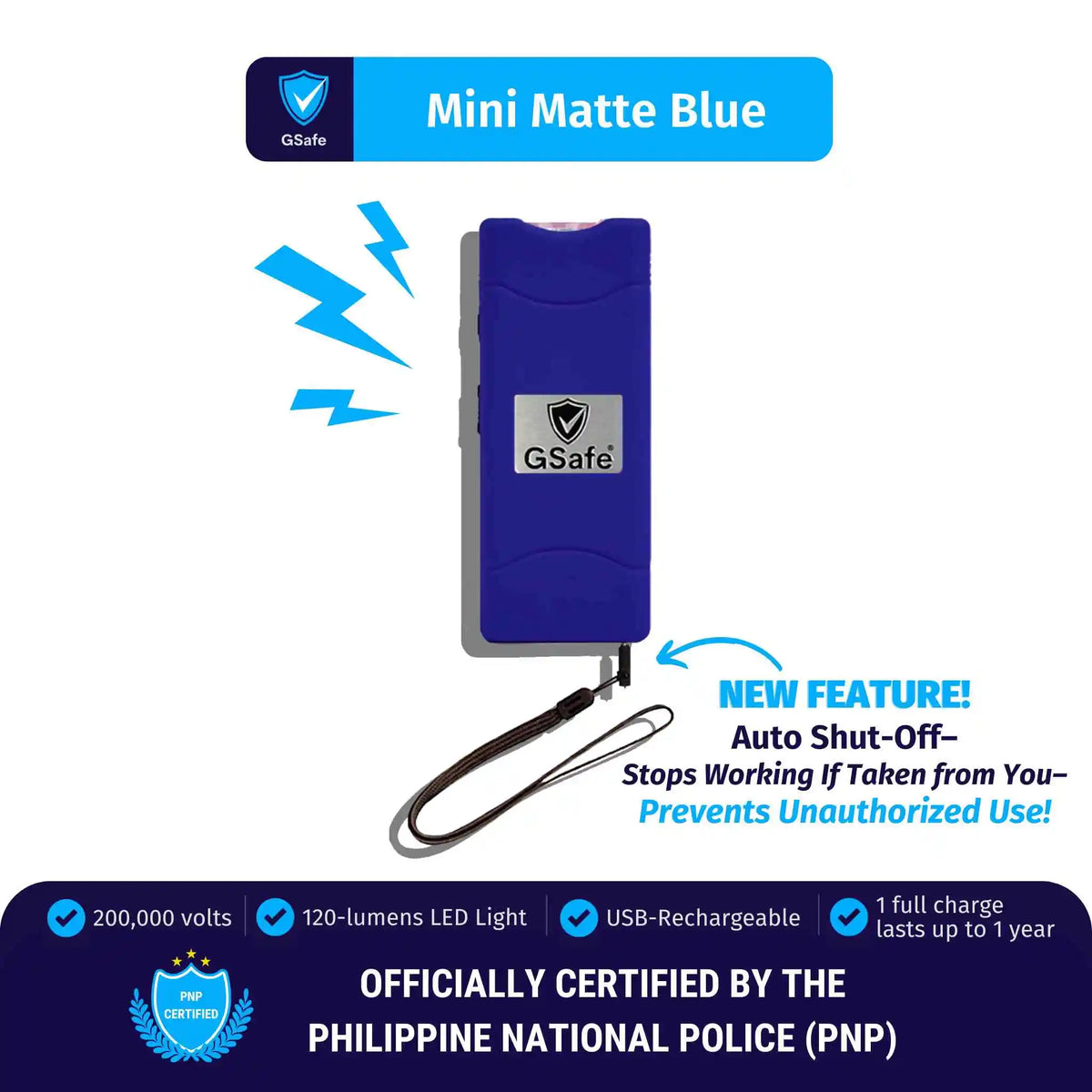 GSafe Stun Gun Taser Rechargeable
