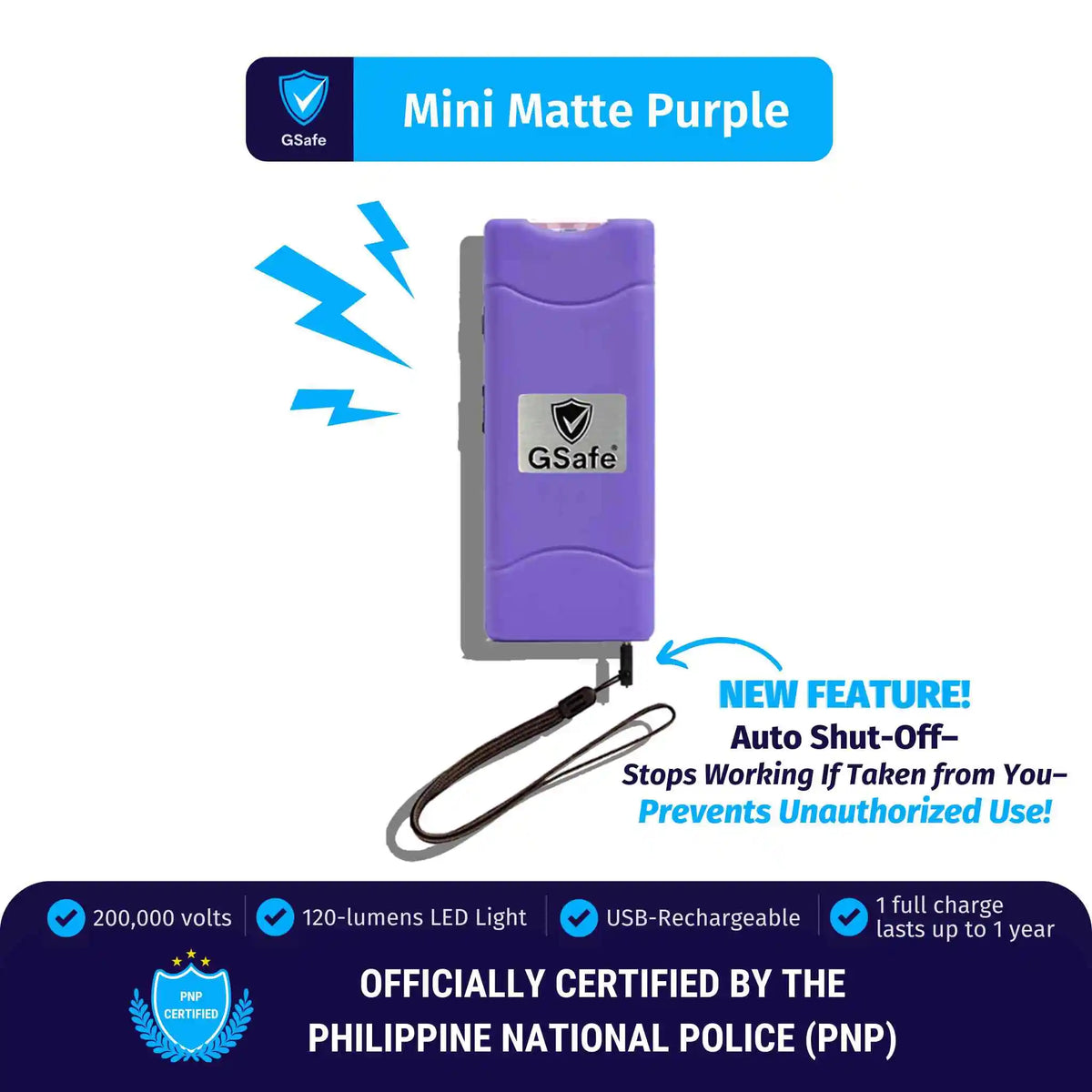 GSafe Stun Gun Taser Rechargeable