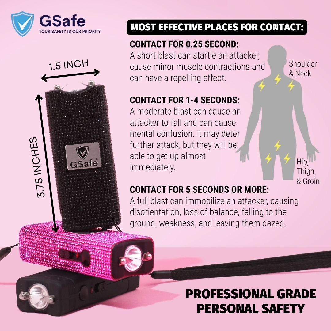 Mini Rechargeable Stun Gun with Powerful LED Flashlight – GSafe Official