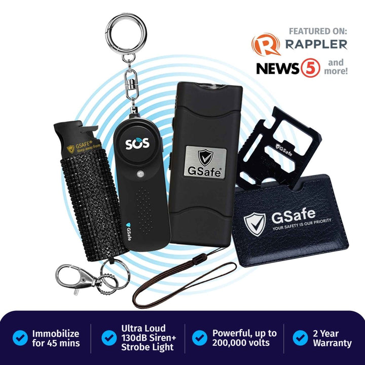 Complete Defense Kit (Alarm, Pepper Spray, & Stun Gun)