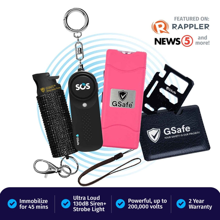 Complete Defense Kit (Alarm, Pepper Spray, & Stun Gun)