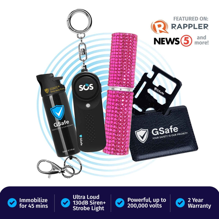 Complete Defense Kit (Alarm, Pepper Spray, & Stun Gun)