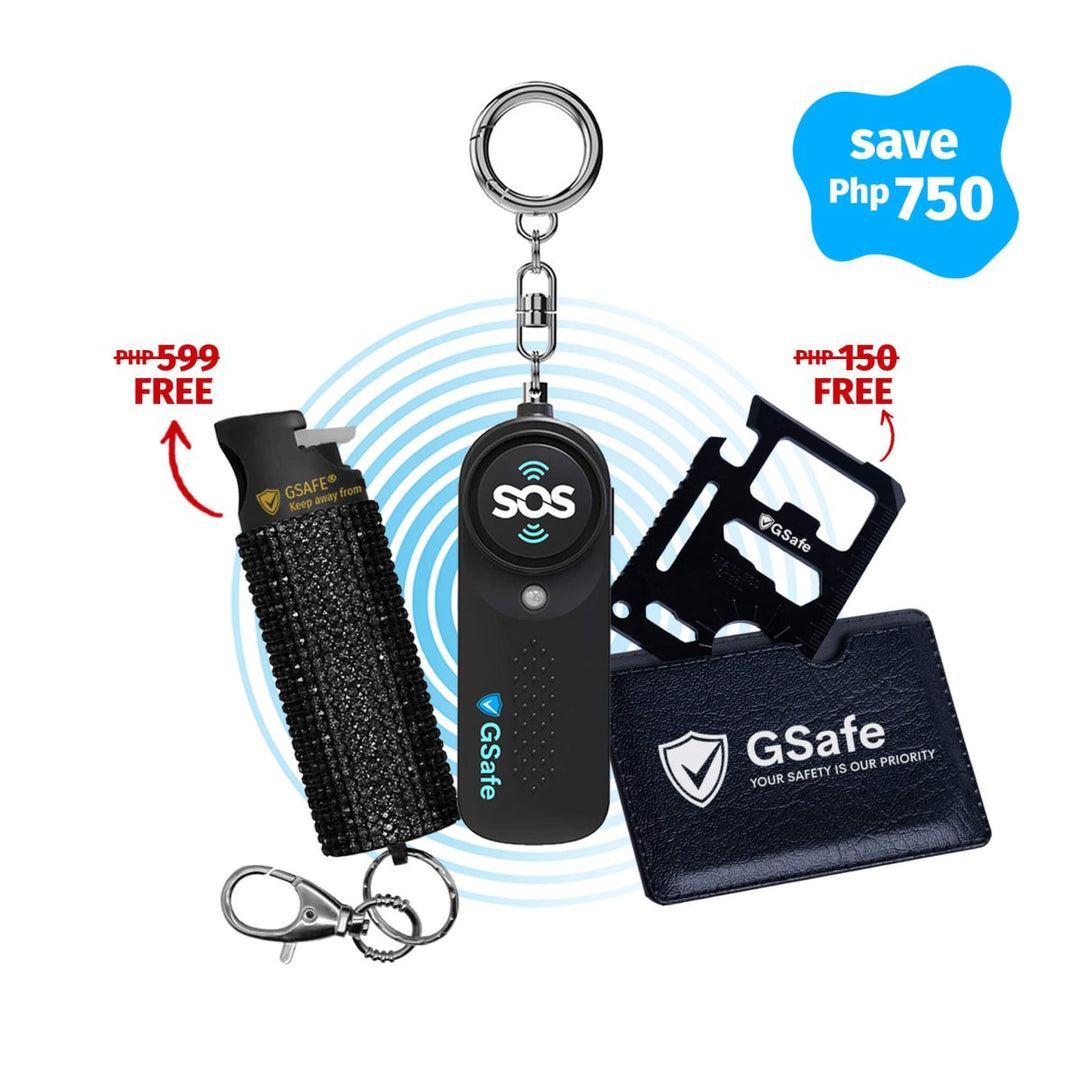 GSafe Personal Safety Set (FREE Pepper Spray & Multi-Tool Card)